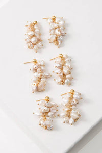 Thumbnail for Convertible Pearl Cluster Earrings