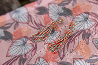 Thumbnail for Coral Coast Beaded Tassel Earrings