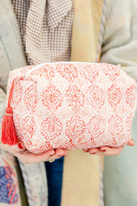 Thumbnail for Coral Medallion Small Cosmetic Pouch