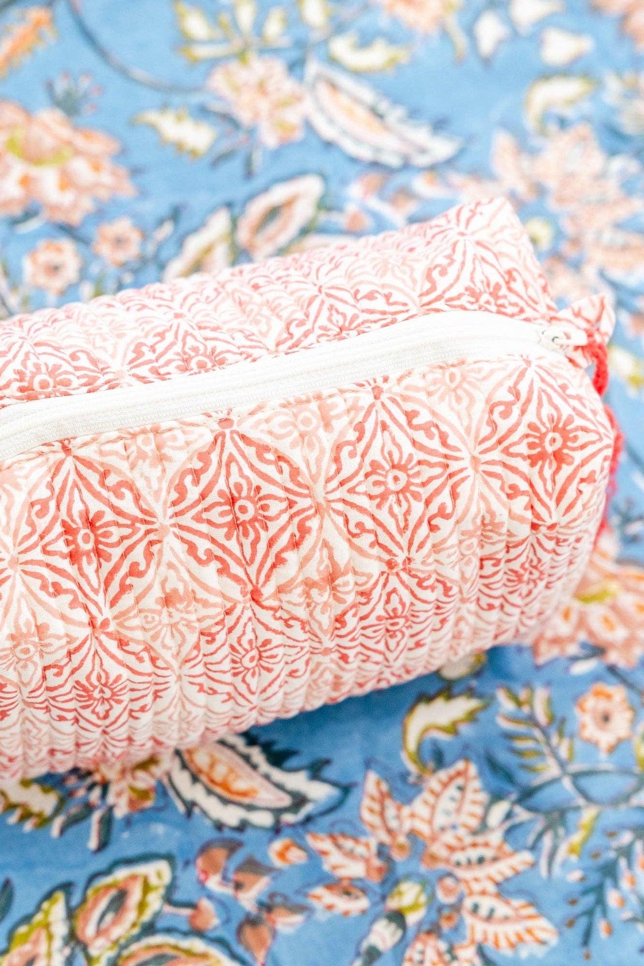 Coral Medallion Small Cosmetic Pouch