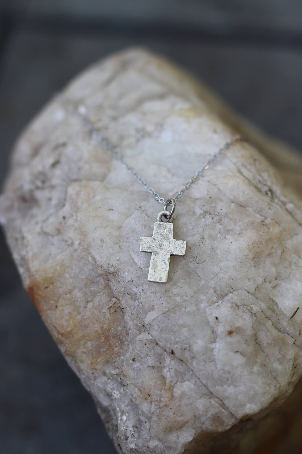 Cross Necklace on Dainty Chain