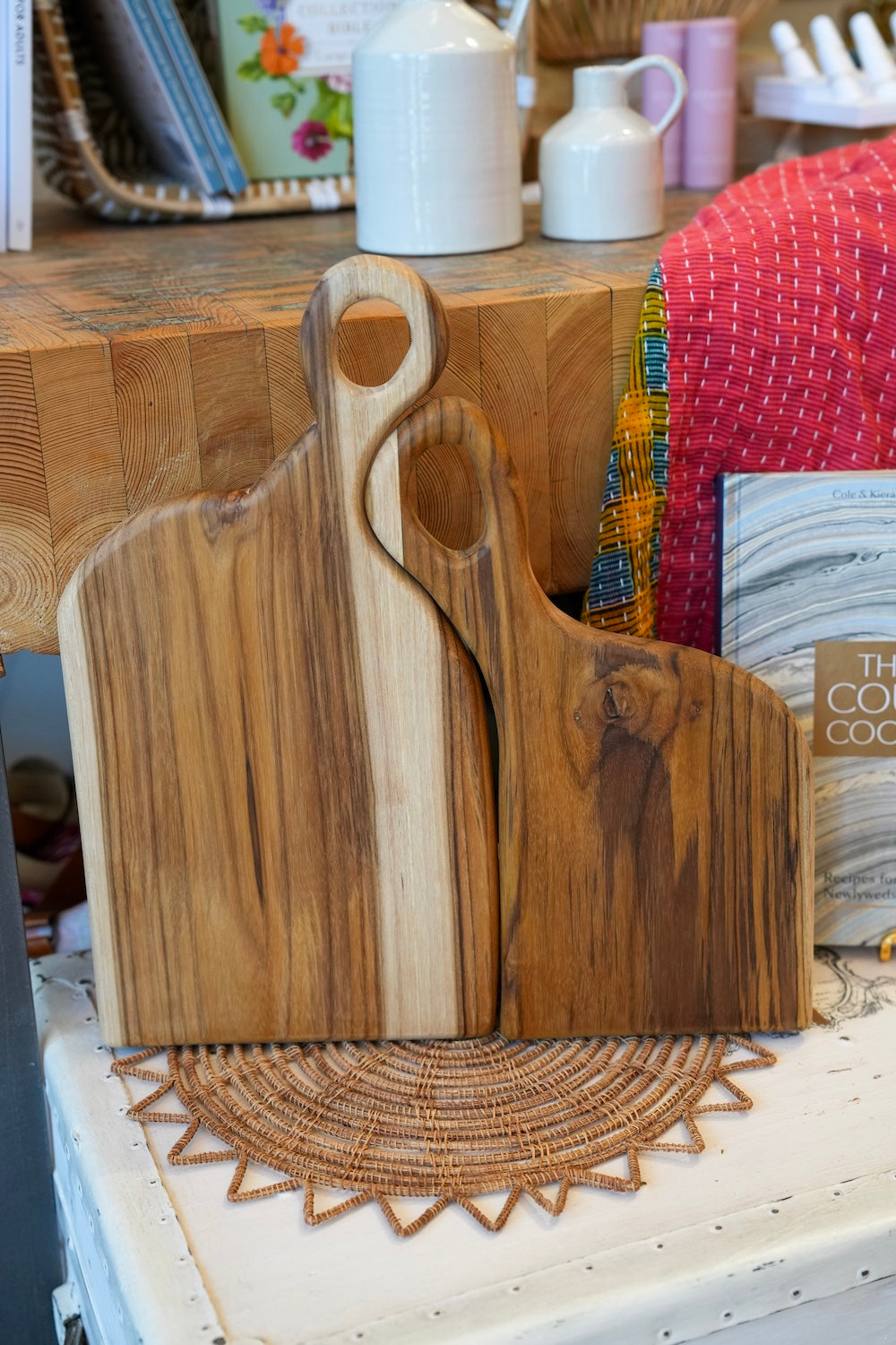 Amor Teak Cutting Board Duo