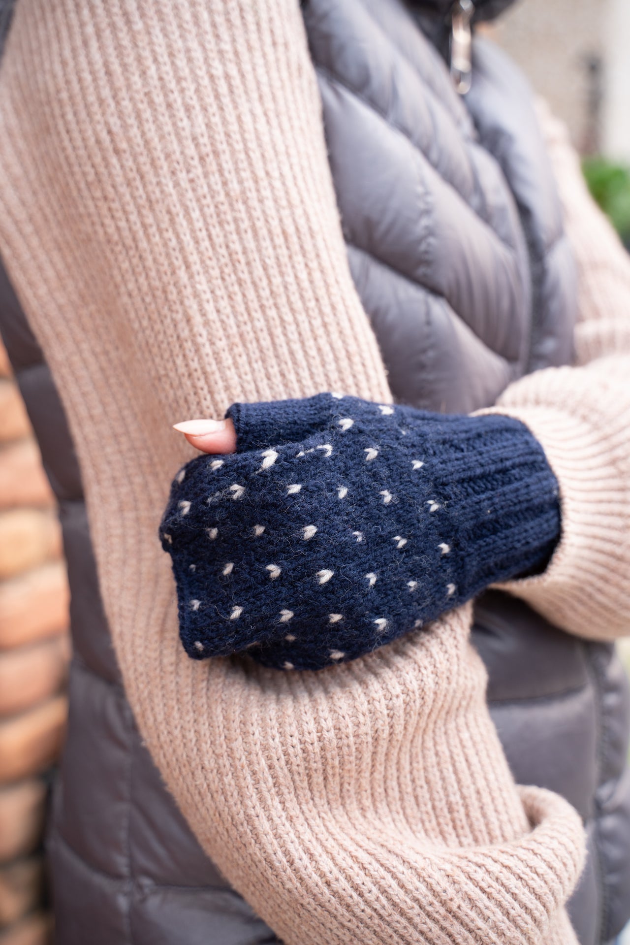 Hearts Fingerless Gloves