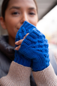 Thumbnail for Cable-Knit Fingerless Gloves