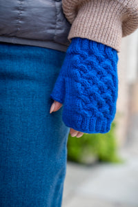 Thumbnail for Cable-Knit Fingerless Gloves