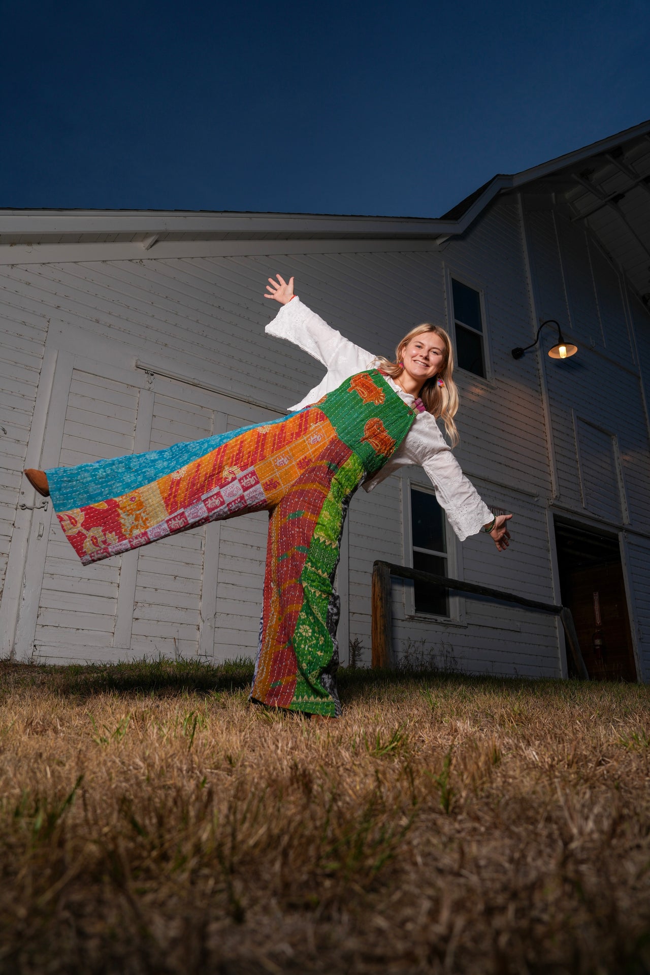 Gathered Threads Kantha Overalls