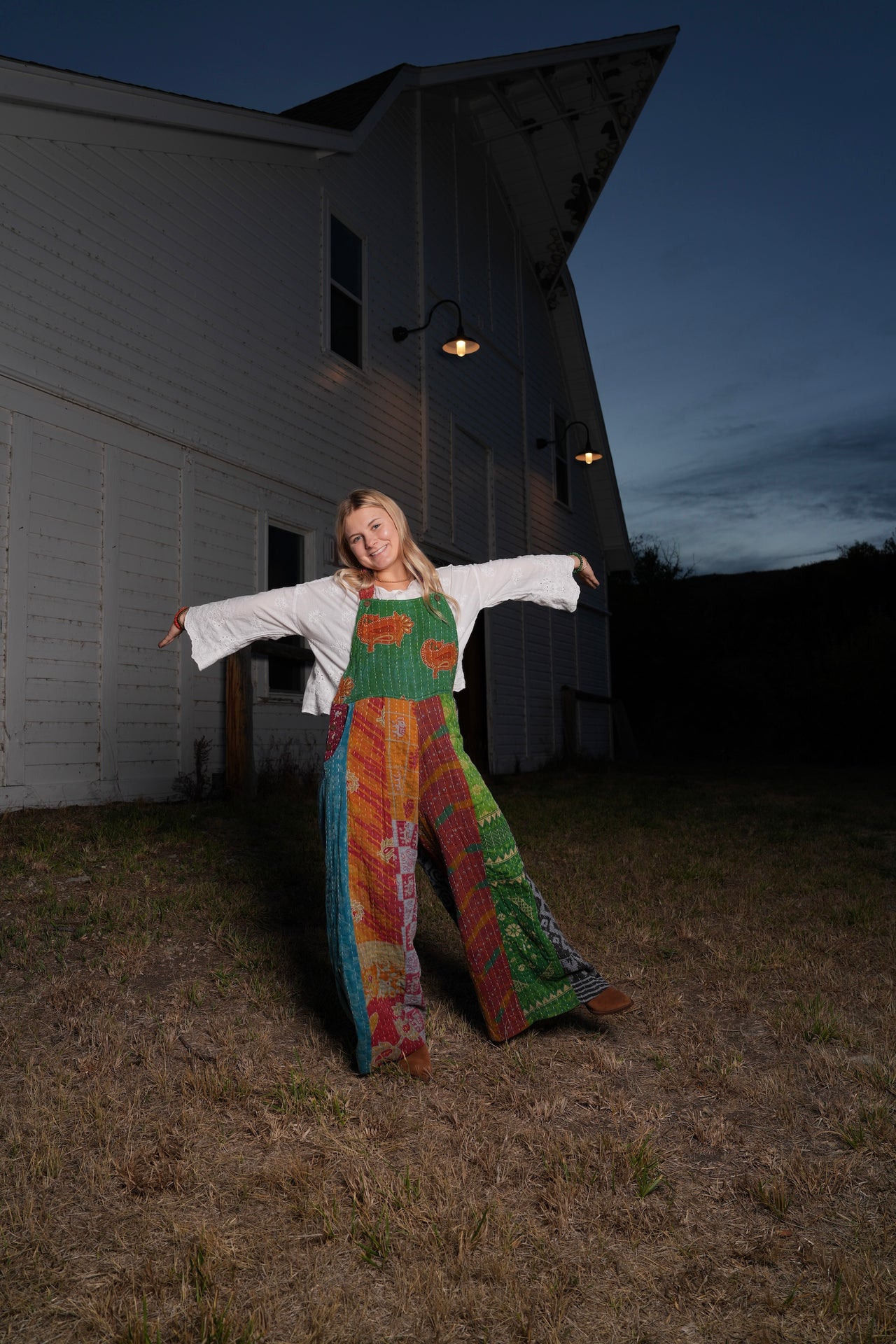 Gathered Threads Kantha Overalls