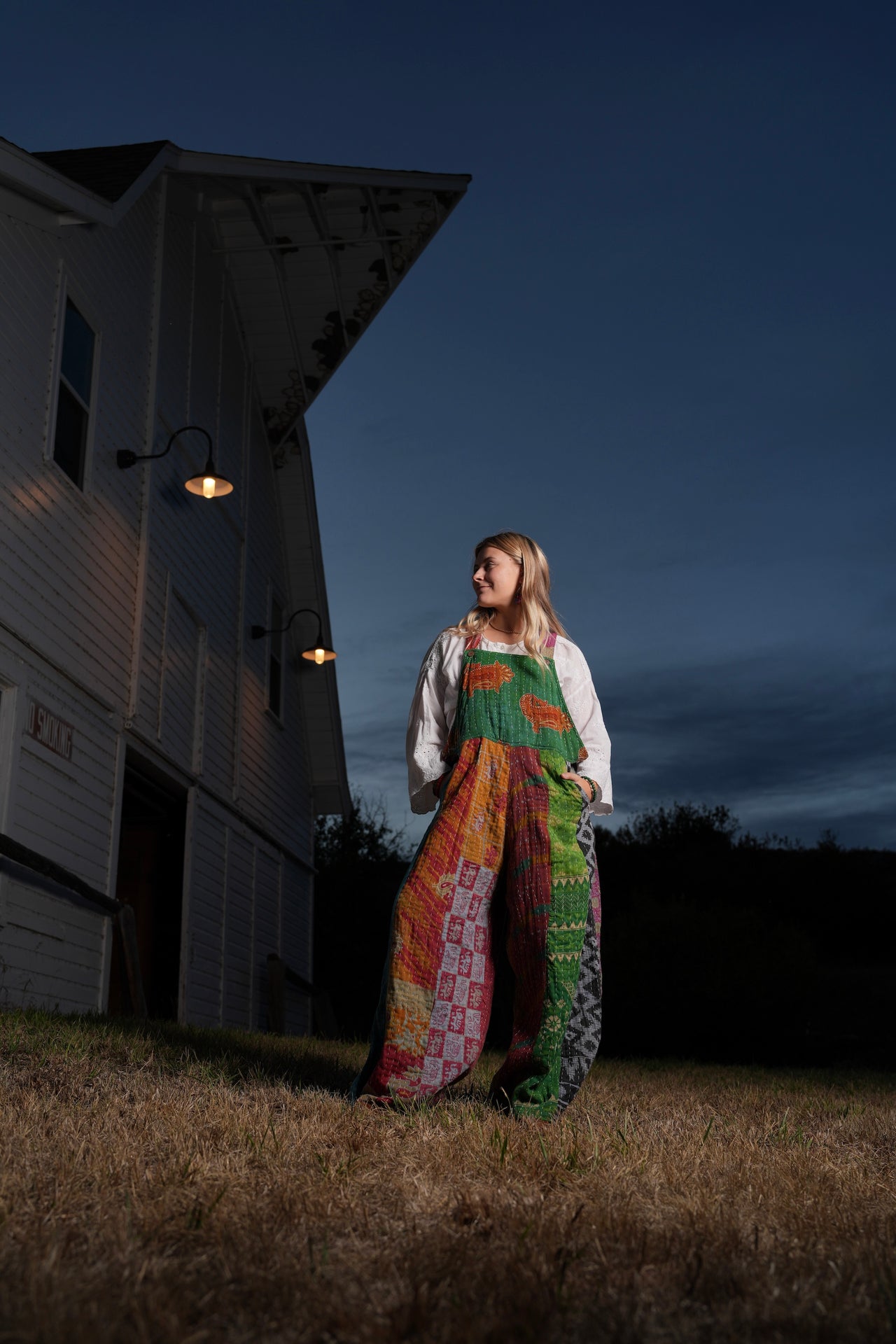 Gathered Threads Kantha Overalls