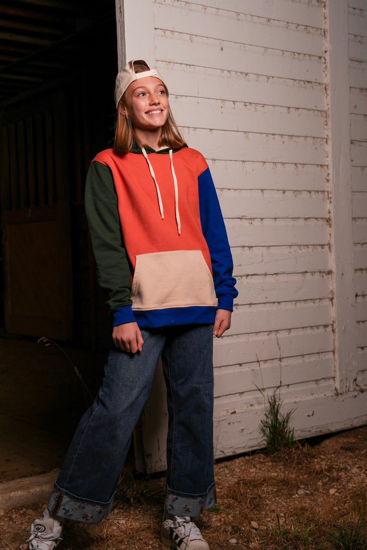 Colorblock Hooded Sweatshirt