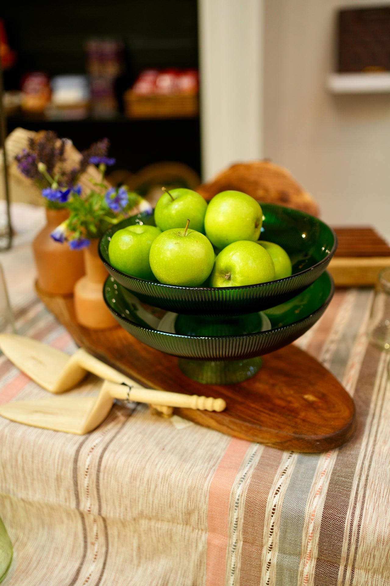 Ribbed Glass Bowl