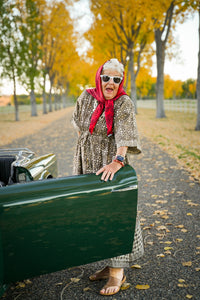 Thumbnail for Block Printed Kaftan Resort Dress