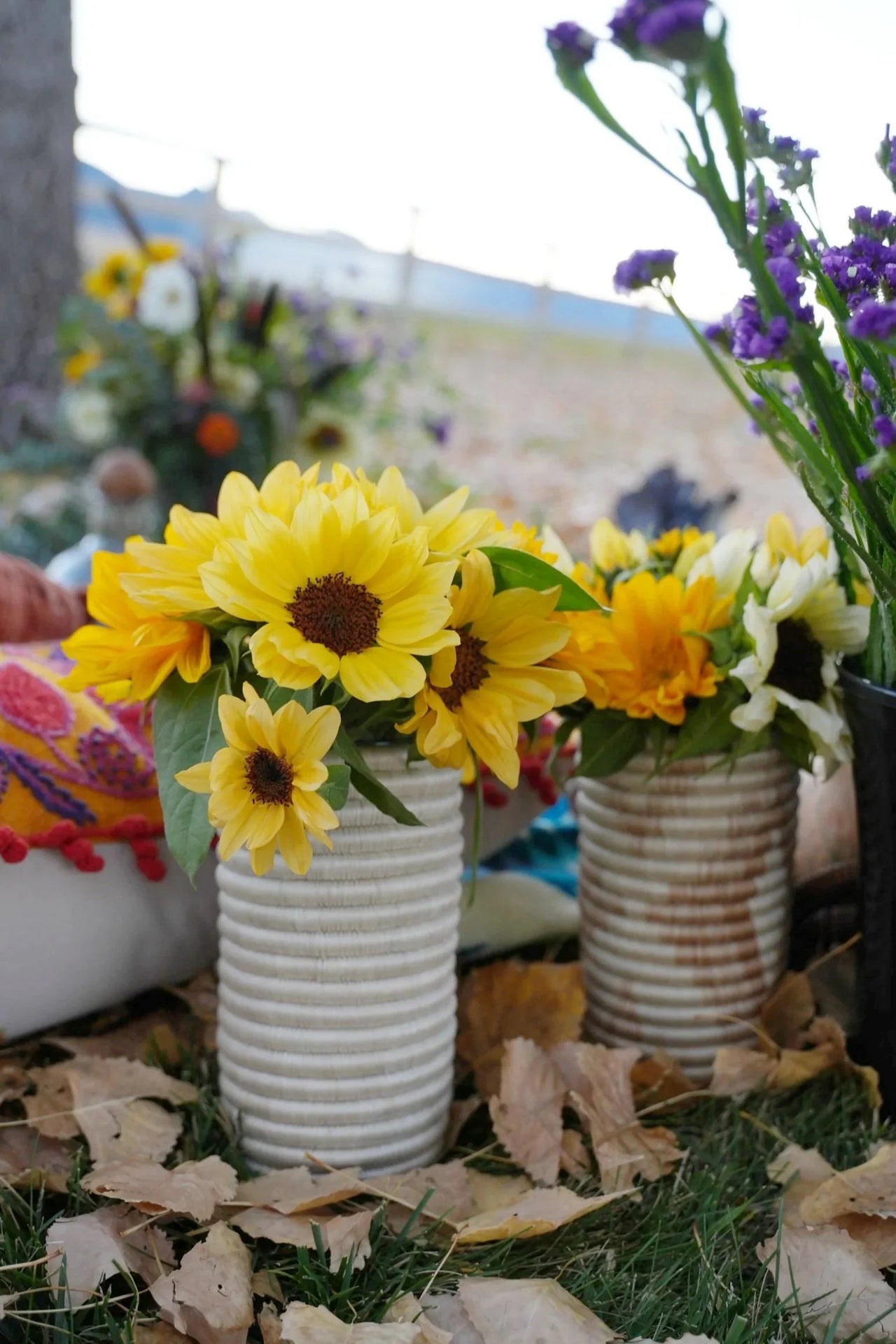 White Light Flower Vase