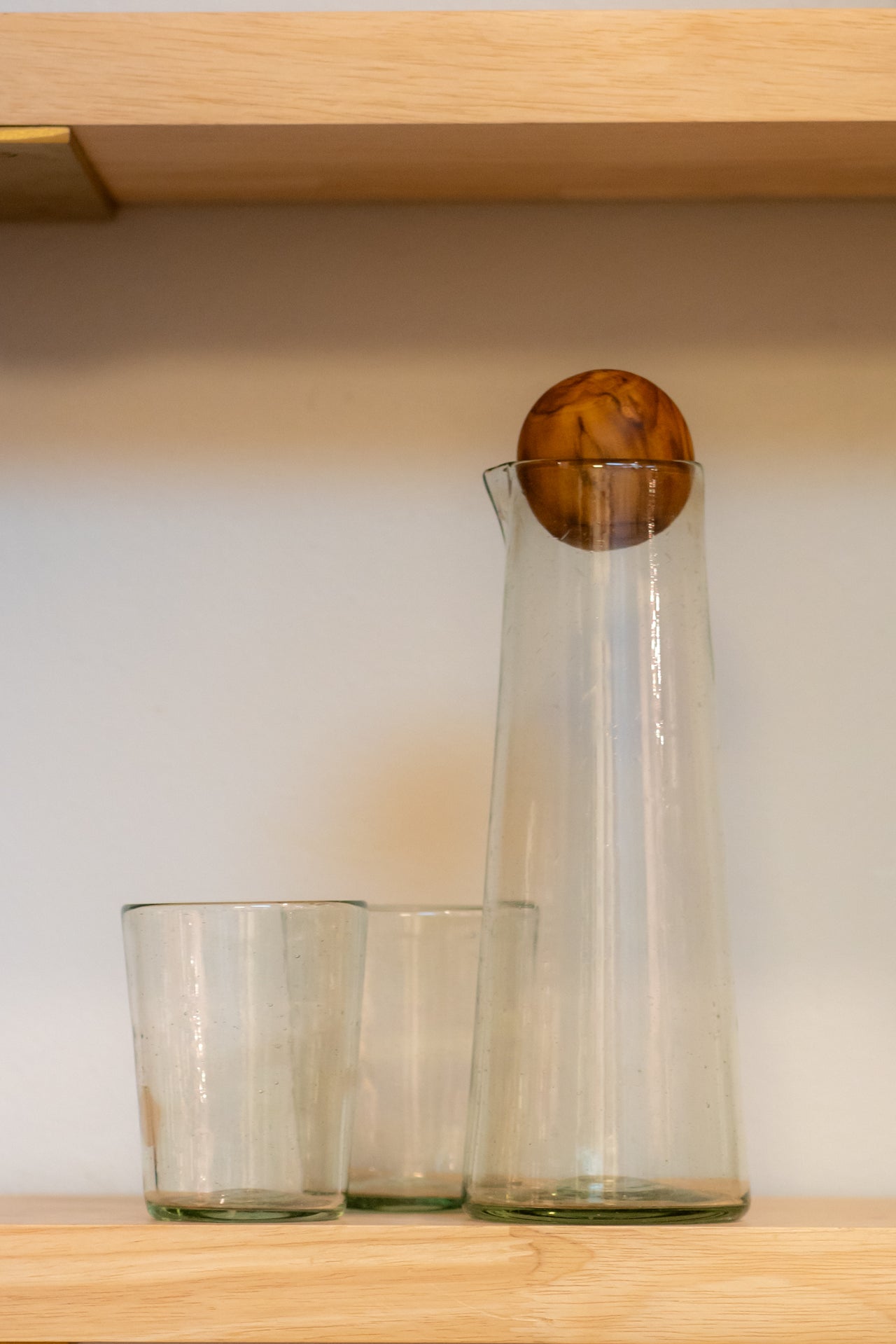 Crystal Carafe with Wooden Stopper