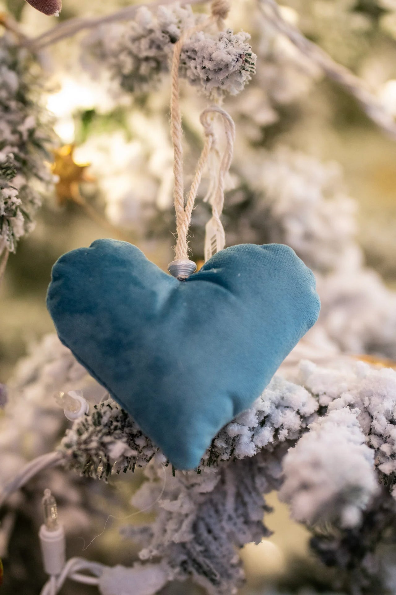 Velvet Heart Christmas Ornaments