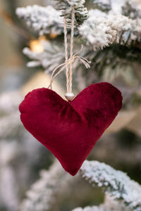 Thumbnail for Velvet Heart Christmas Ornaments