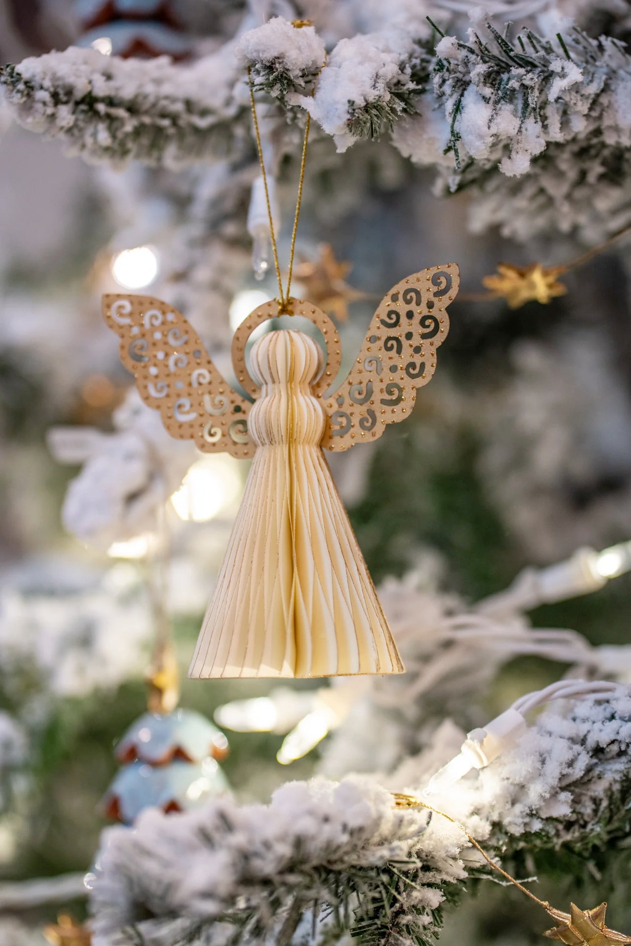 Honeycomb Harmony Angel Ornament