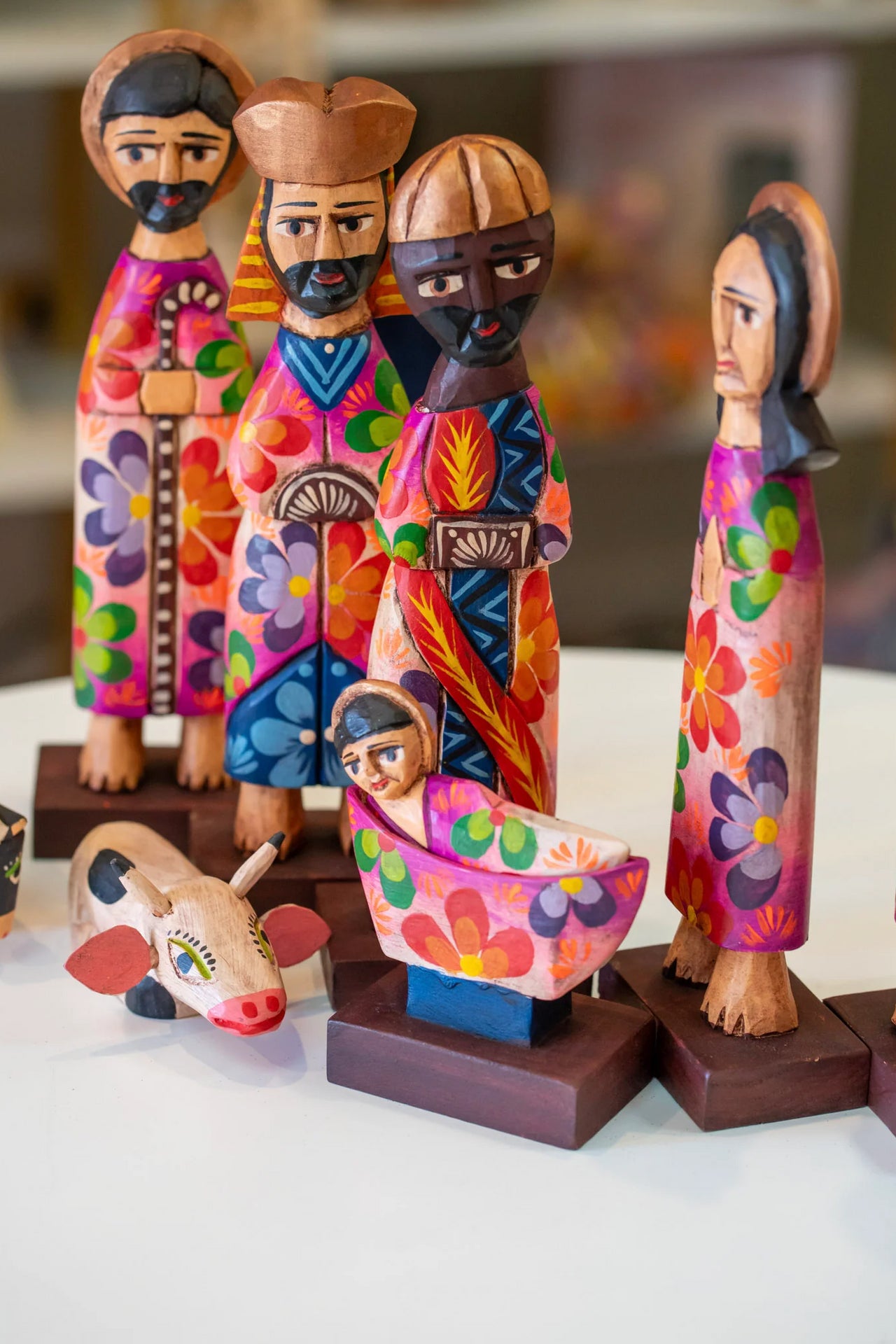 Colorful Flower Nativity Set