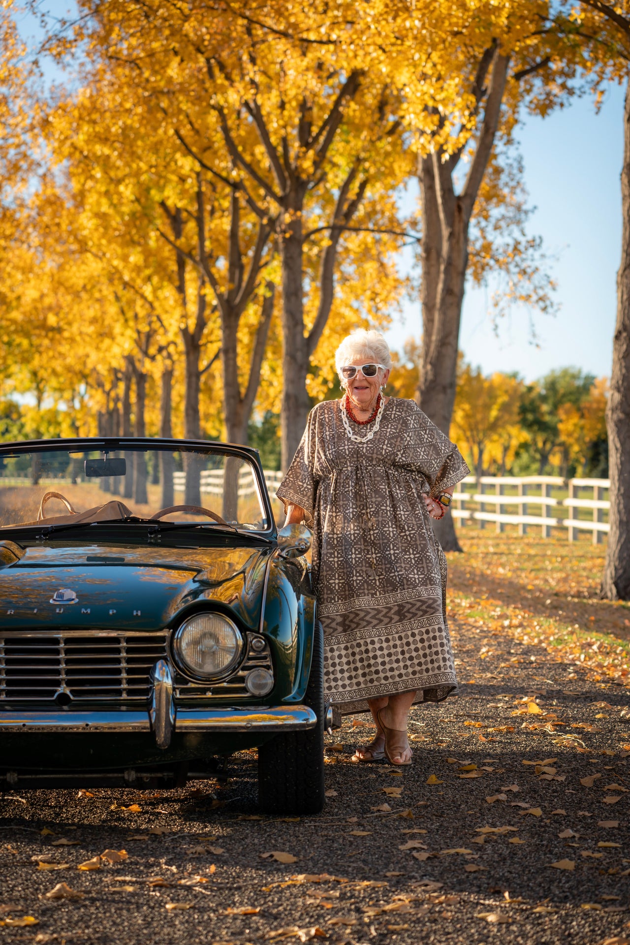 Block Printed Kaftan Resort Dress