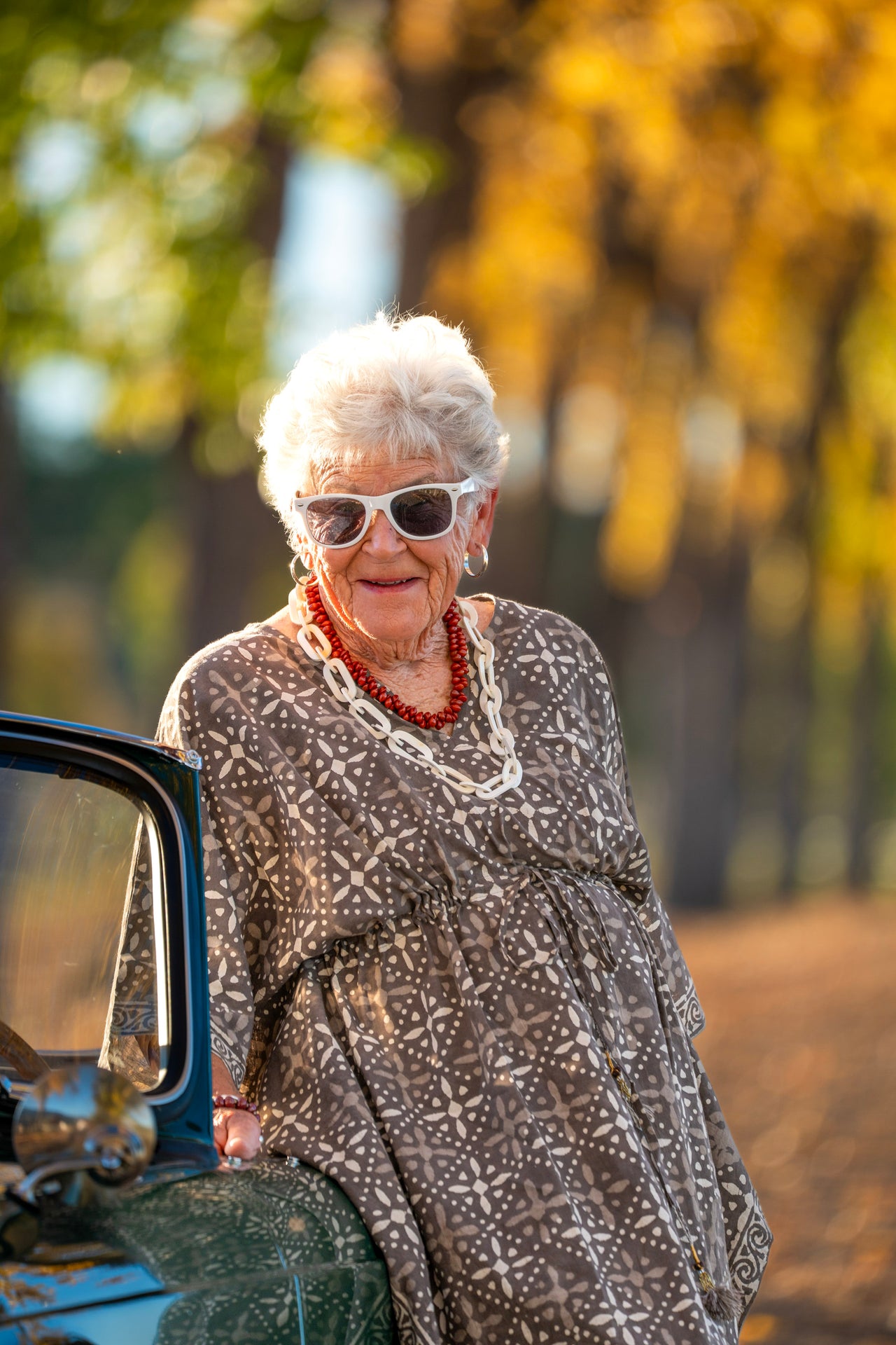 Block Printed Kaftan Resort Dress