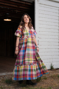 Thumbnail for Harbor Plaid Charlotte Dress