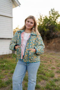 Thumbnail for Reversible Floral Stevie Quilted Jacket