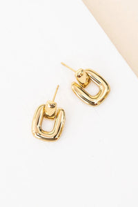 Thumbnail for Buckled Up Gold Earrings