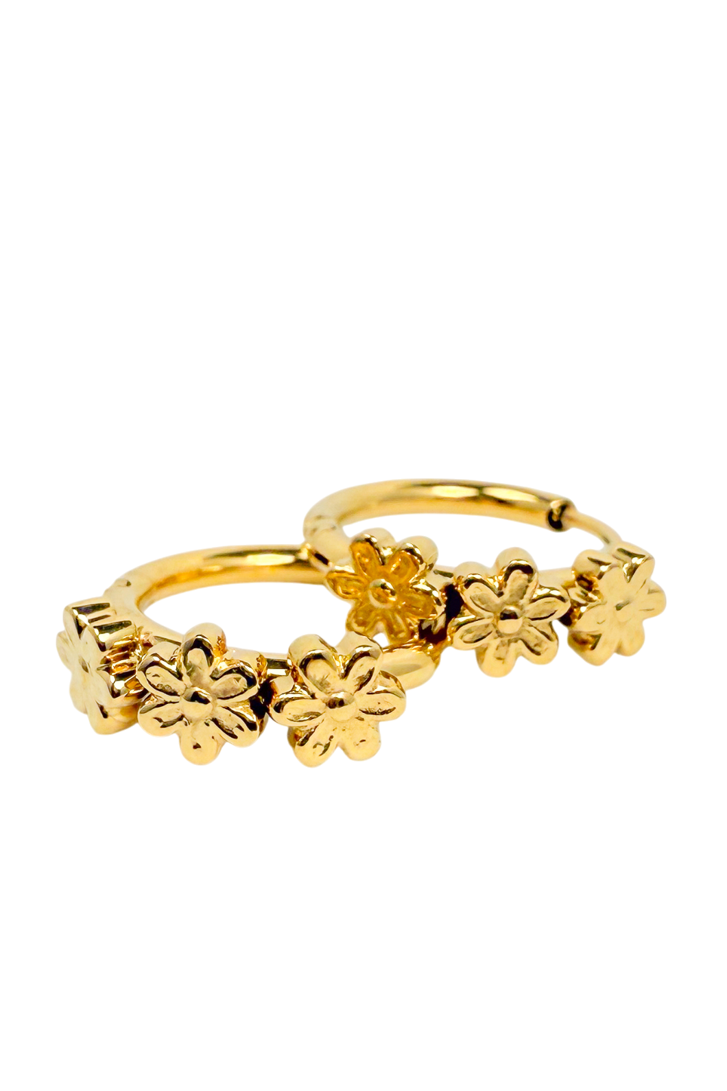 Gold Daisy Flower Hoop
