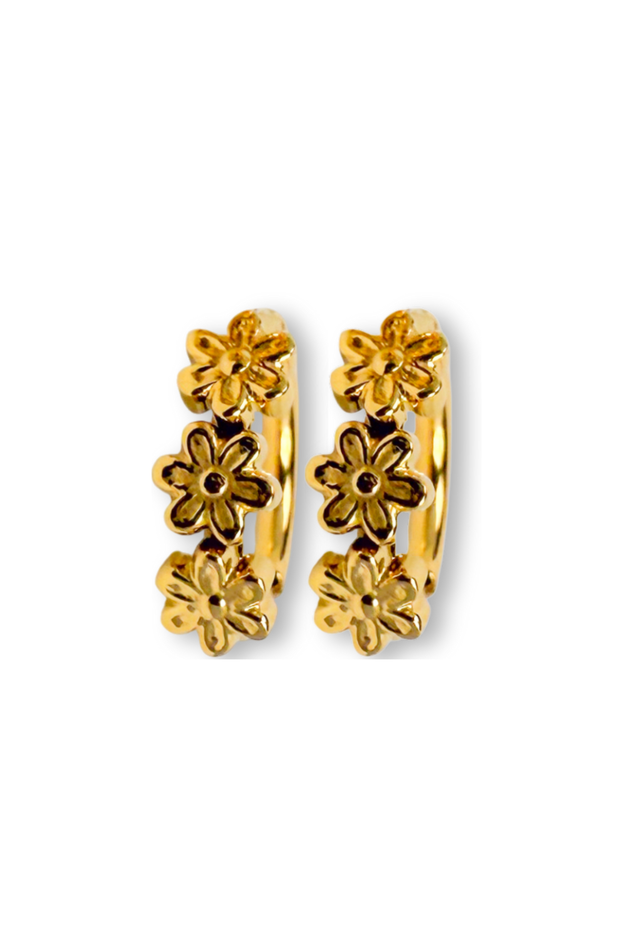 Gold Daisy Flower Hoop