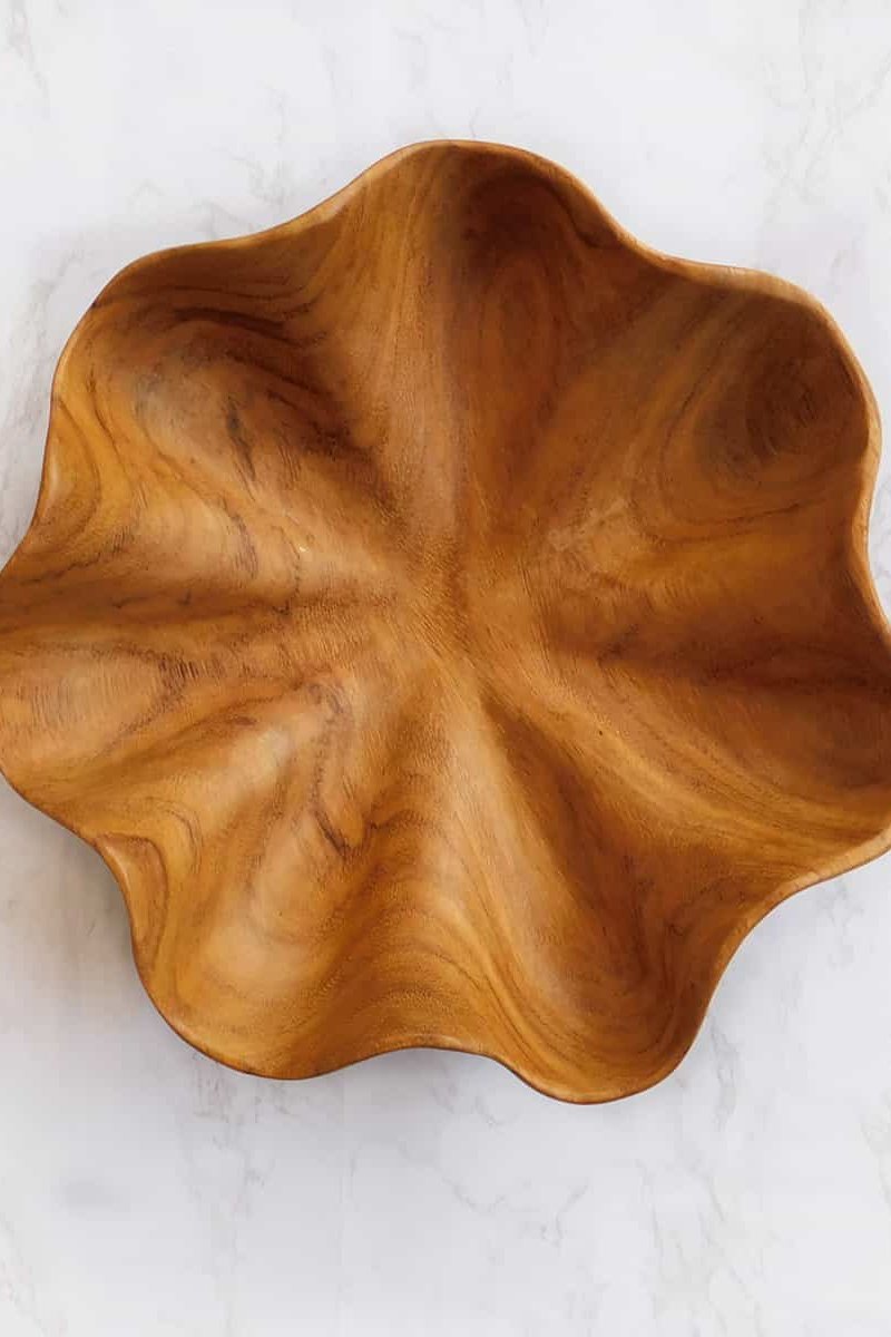 Wavy Wooden Bowl