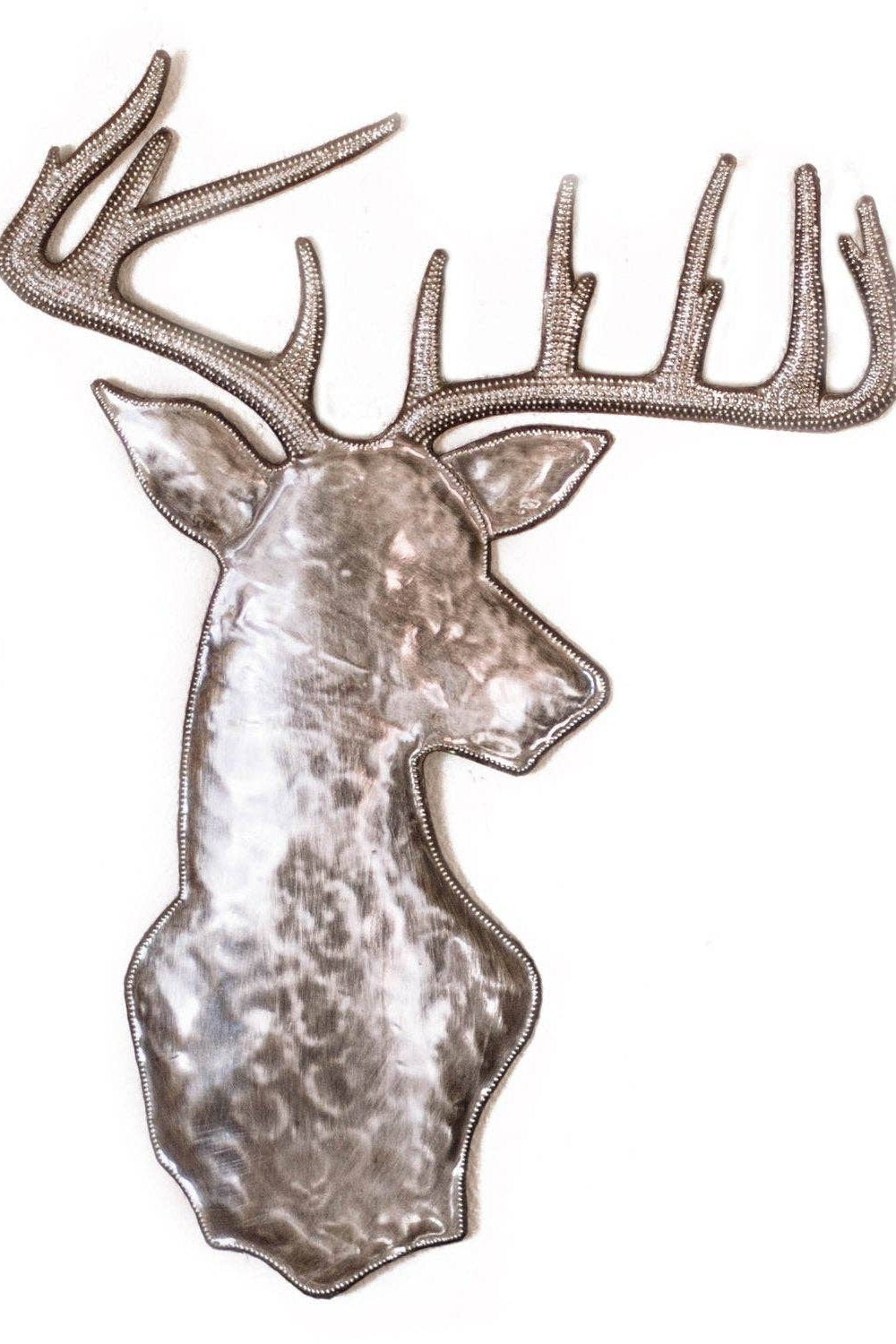 Deer Head Recycled Metal Art