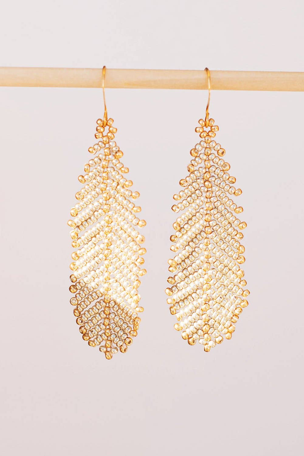 Devon Mixed Metal Feather Earrings