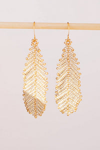 Thumbnail for Devon Mixed Metal Feather Earrings