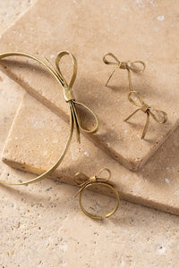 Thumbnail for Dorada Bronze Bow Earrings