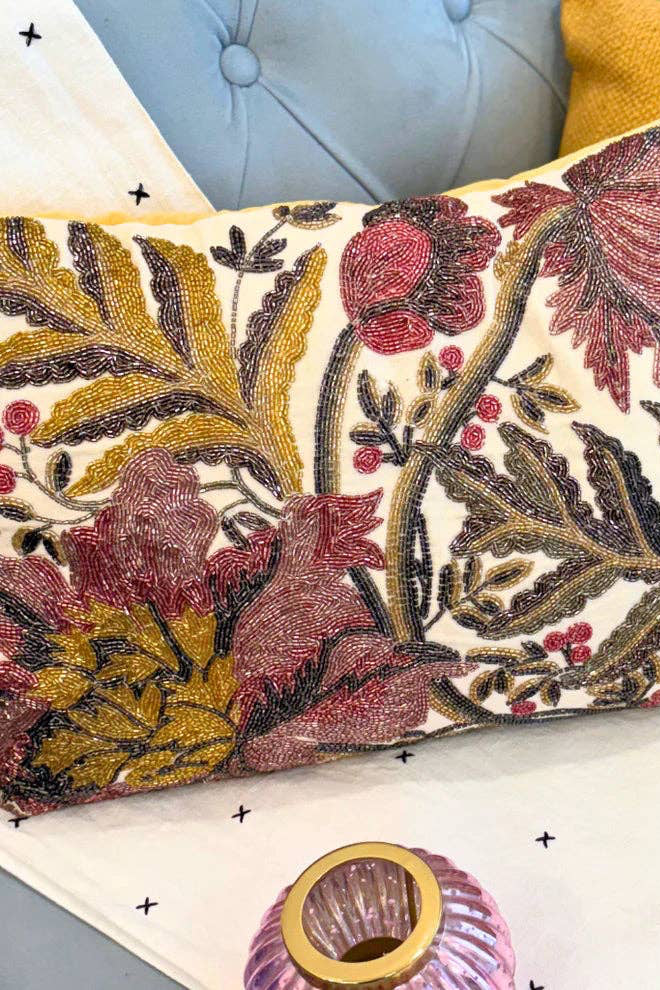 Embellished Reversible Velvet Cushion Cover