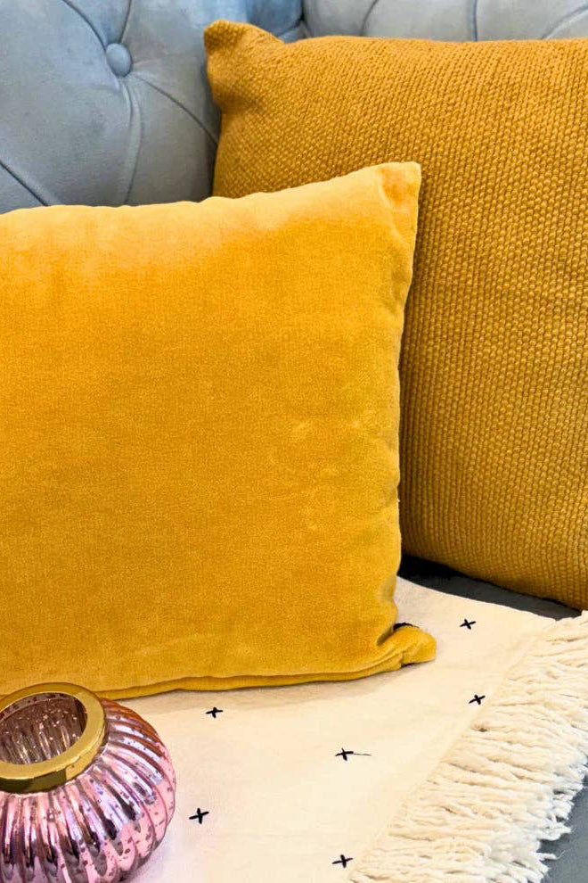 Embellished Reversible Velvet Cushion Cover