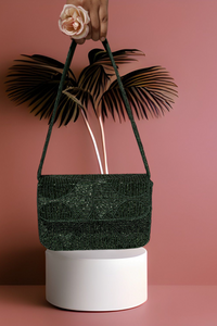 Thumbnail for Evergreen Luxe Beaded Purse