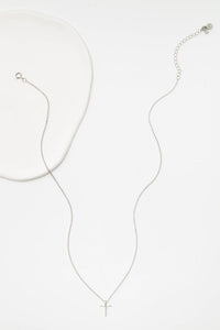 Thumbnail for Faithful Sterling Silver Classic Cross Necklace
