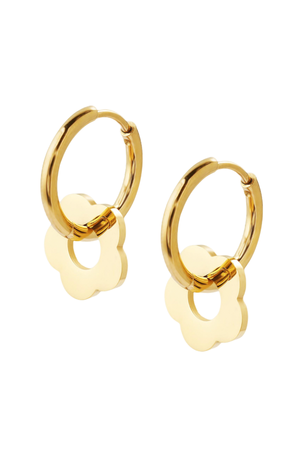 Flower Hoop Earrings