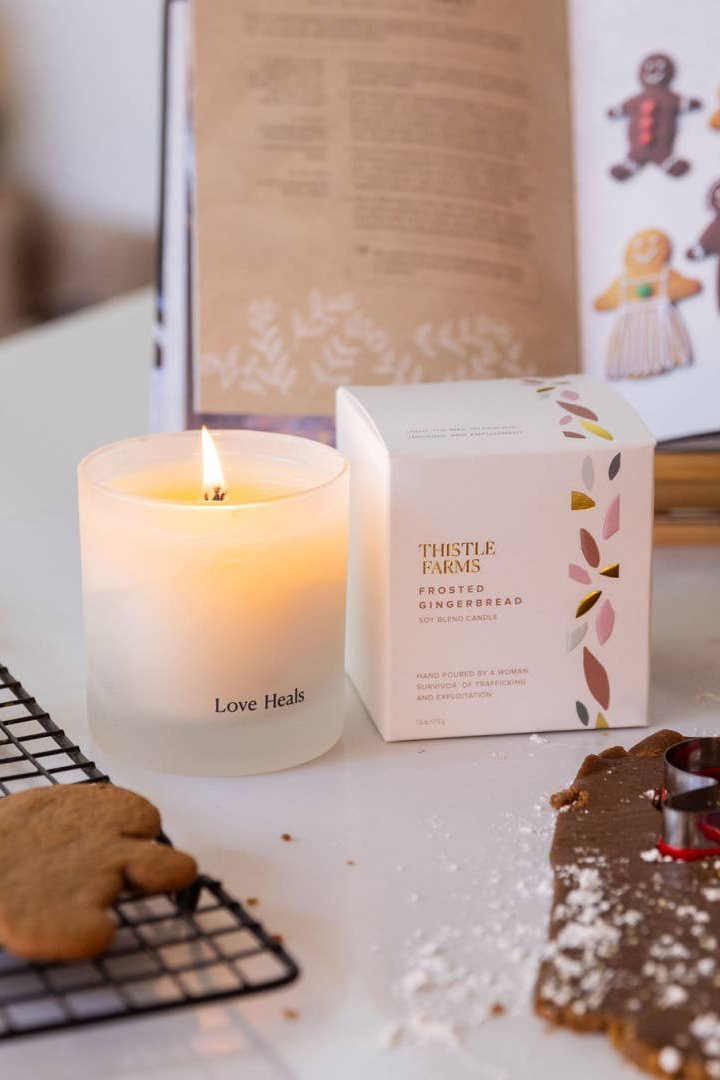 Frosted Gingerbread Holiday Candle