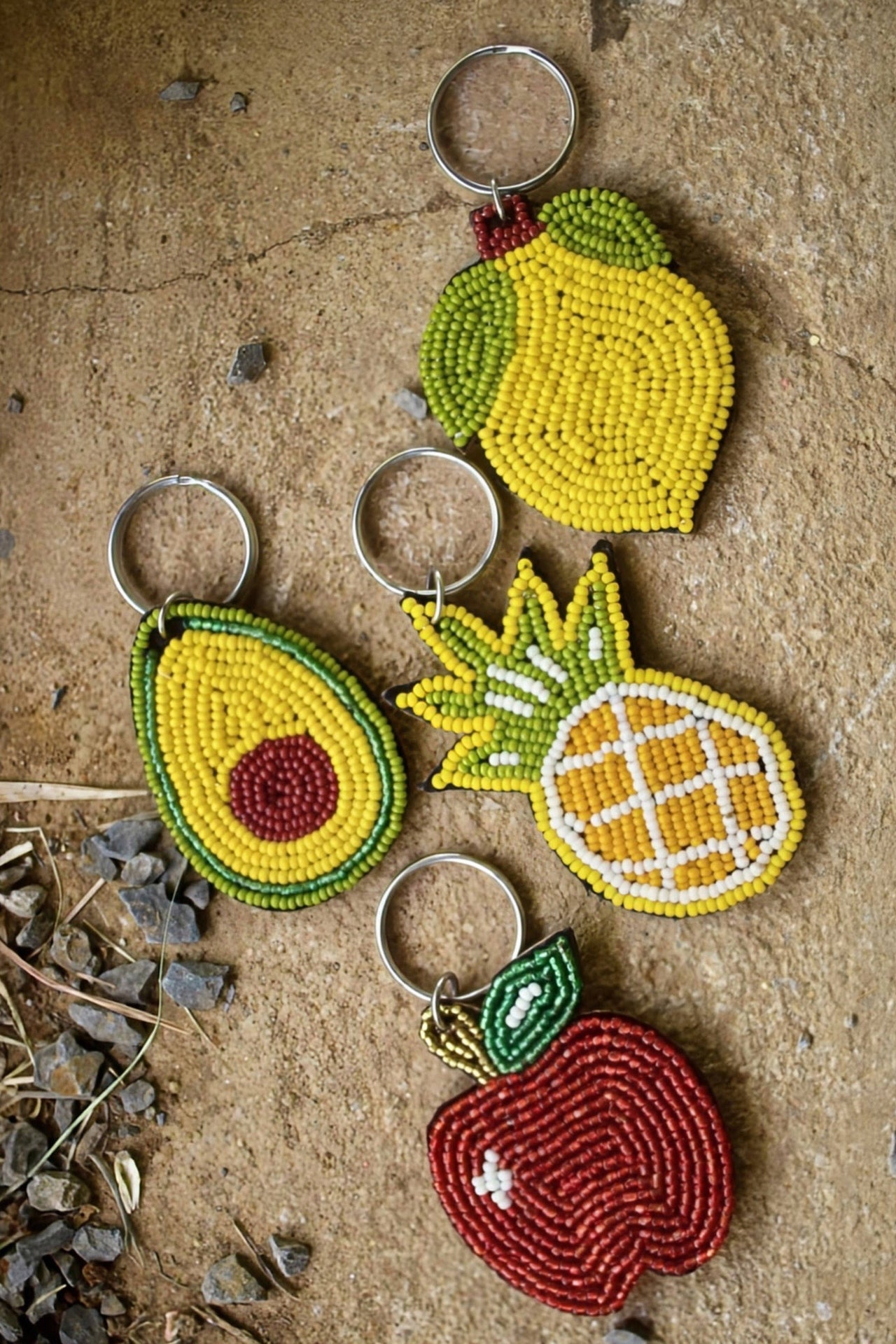 Fruity Beaded Keychain