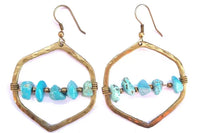 Thumbnail for Geometric Earrings with Turquoise