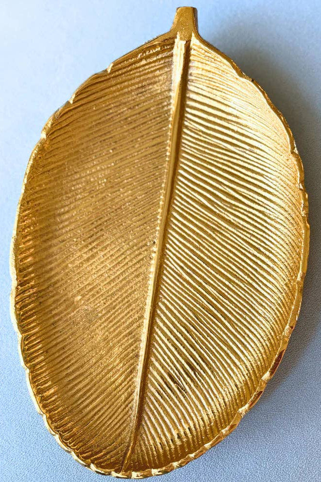 Gilded Leaf Serving Tray and Platter