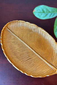 Thumbnail for Gilded Leaf Serving Tray and Platter
