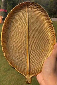 Thumbnail for Gilded Leaf Serving Tray and Platter