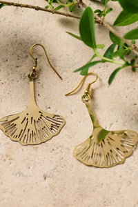 Thumbnail for Ginkgo Leaf Dangle Earrings