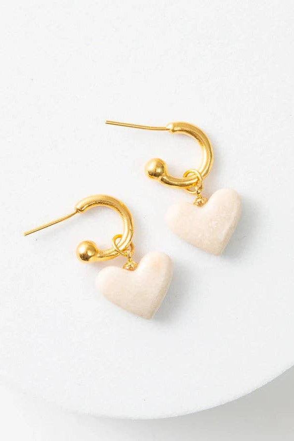 Convertible Marble Heart Huggies