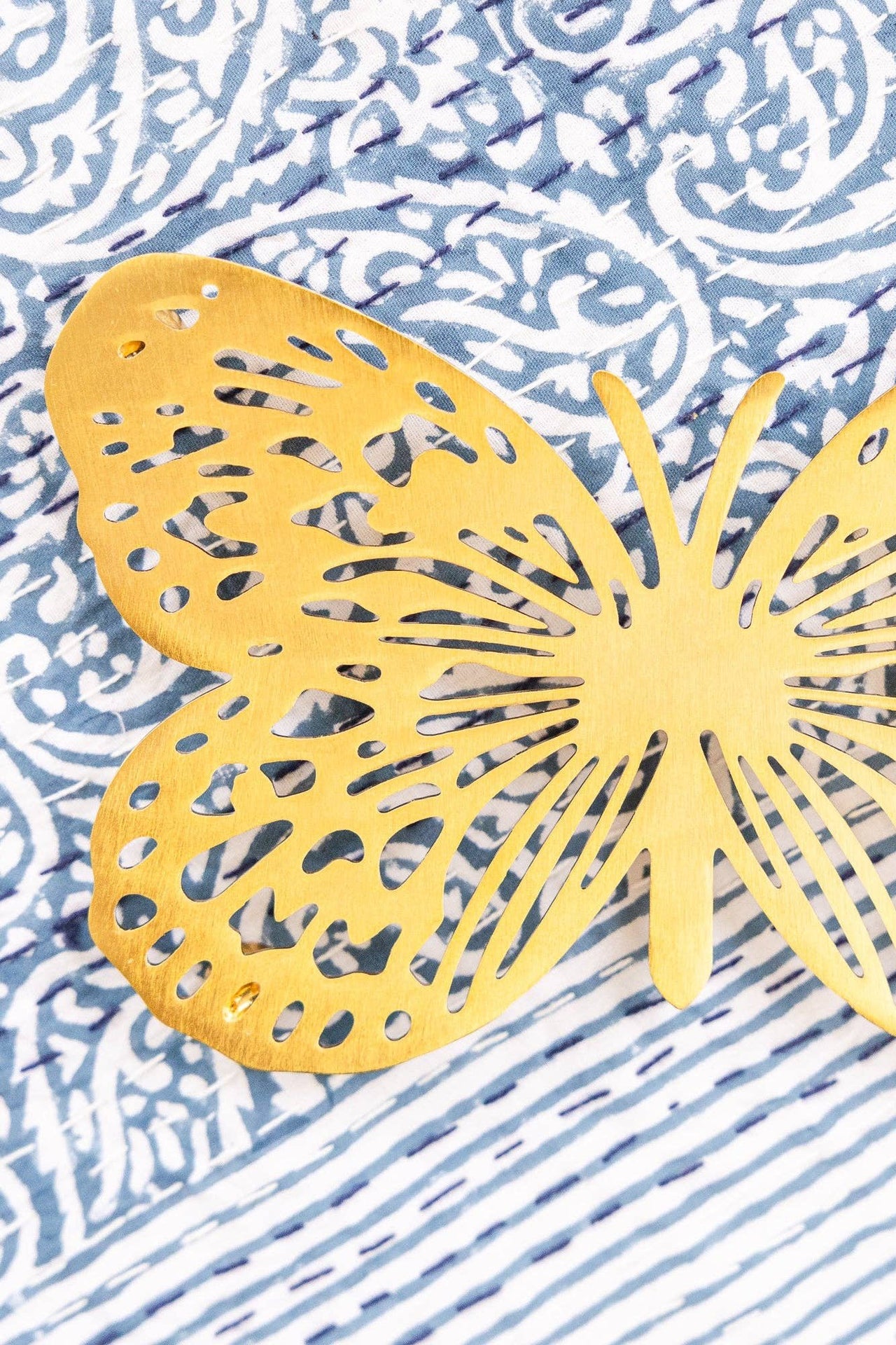 Golden Brass Butterfly Trivet