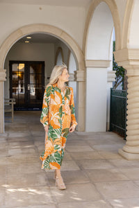 Thumbnail for Golden Tropic Maxi Dress