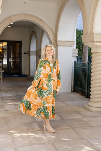 Thumbnail for Golden Tropic Maxi Dress