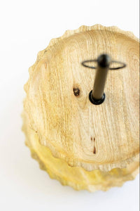Thumbnail for Hand-Carved Tiered Wooden Tray
